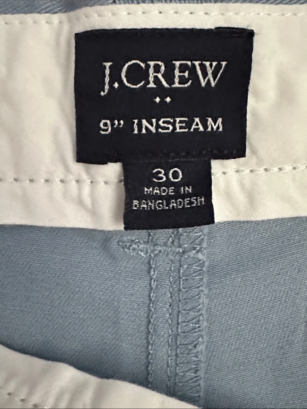 J. Crew Sky Blue Flat Front Men’s Chino Shorts Size 30 Good Condition